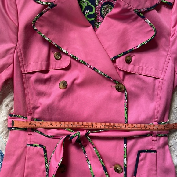 🌸pink Lilly Pulitzer trench coat 🧥 - Picture 9 of 12